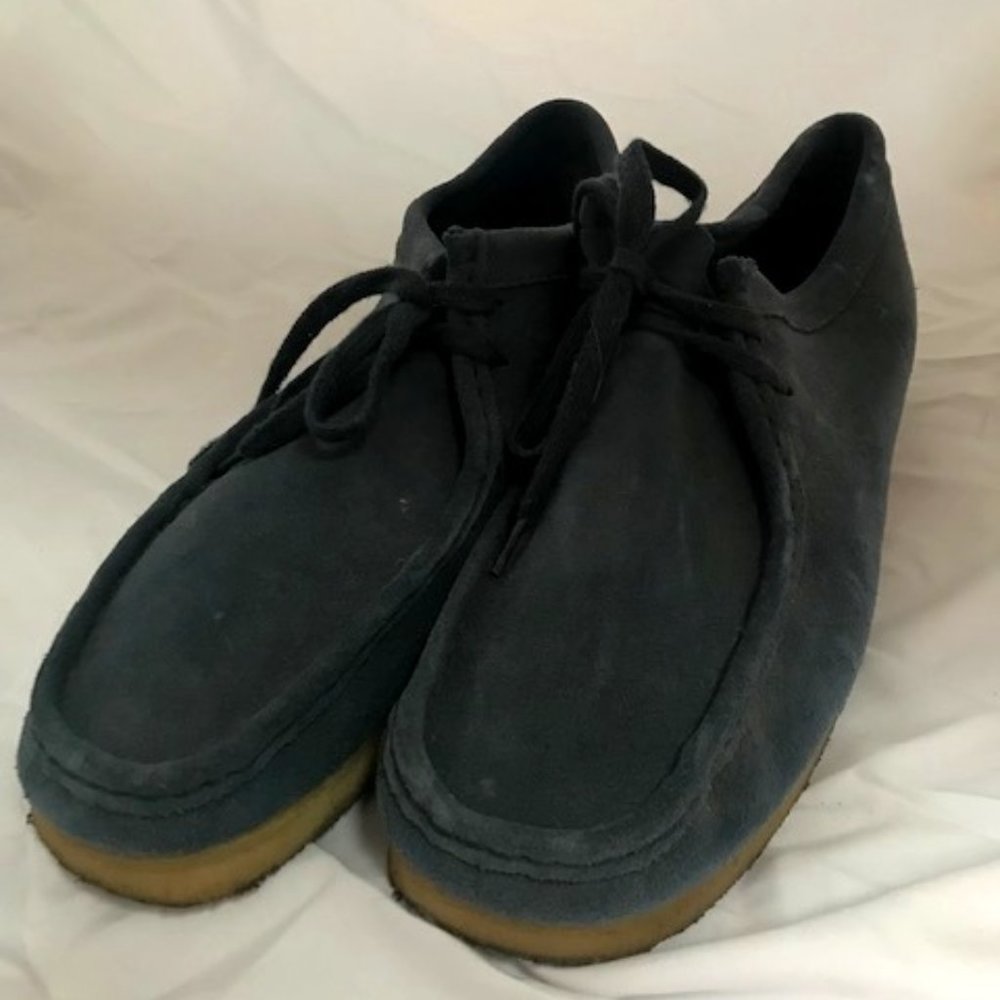 Clarks Original Wallabee , Mens Blue Grey Suede